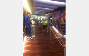 Le couloir d'entrée des joueurs du FC Barcelone.