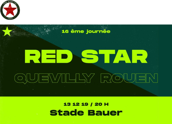 Invitations pour assister au match Red Star FC US Quevilly Rouen