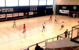 Match officiel à Paris 18 contre Sporting de Paris Futsal