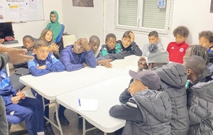 Réunion joueurs U13 et entraineur